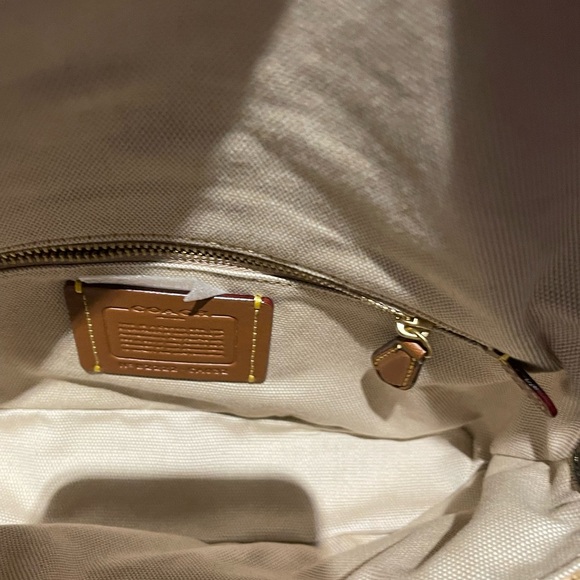 Coach Woven Tan and Black Women's Bag - Picture 3 of 4